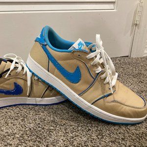 Jordan Nike Air 1 Low Sb -Desert Ore /Royal Blue /Dark Powder Blue - Men Size 10